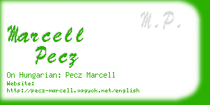 marcell pecz business card